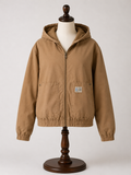 Wild Fable Utility Canvas Hooded Zip Jacket – Unisex