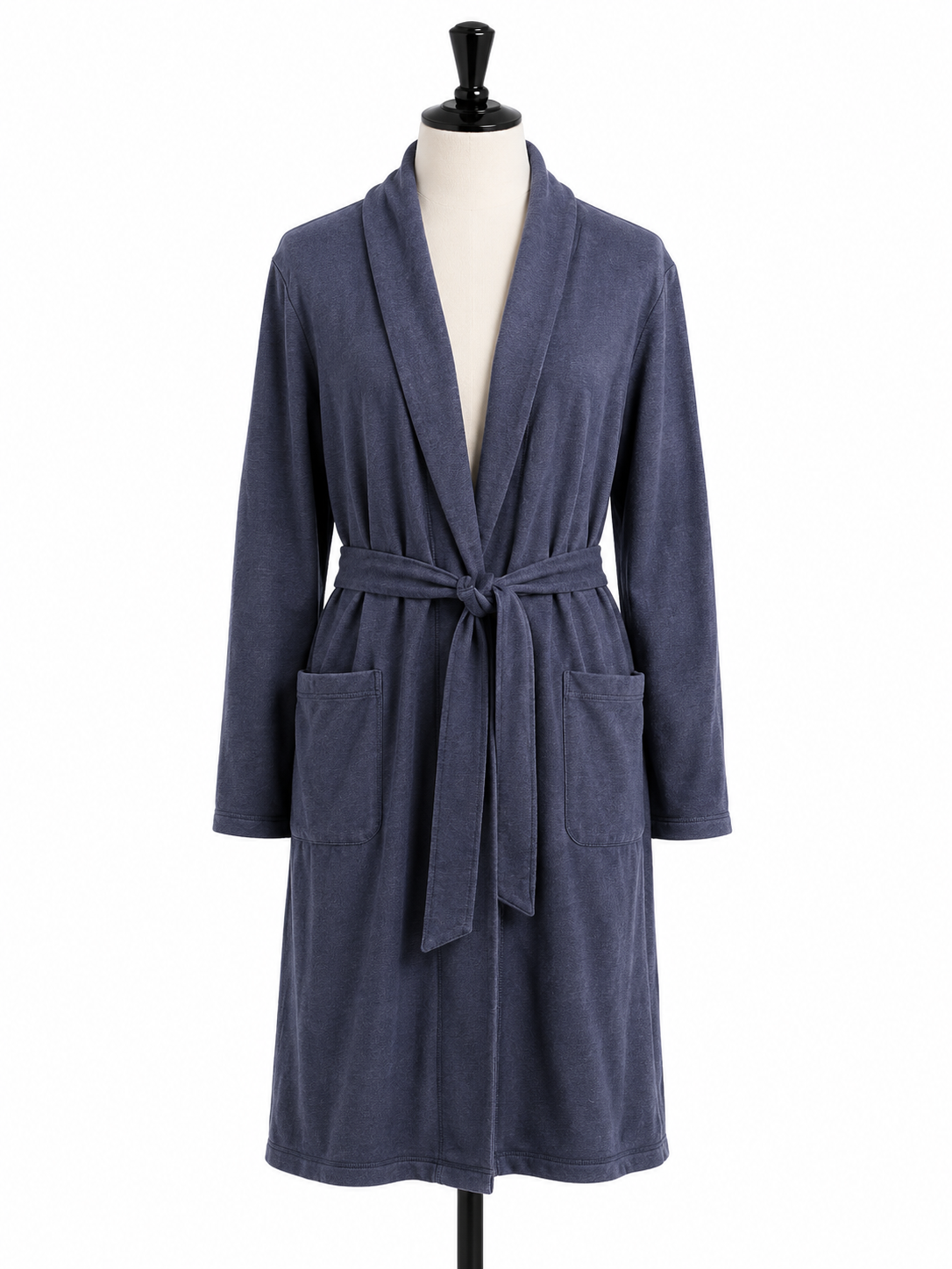 Goodfellow & Co. Men's Ultra Soft Shawl Collar Knit Robe – Slate Blue Lounge Bathrobe