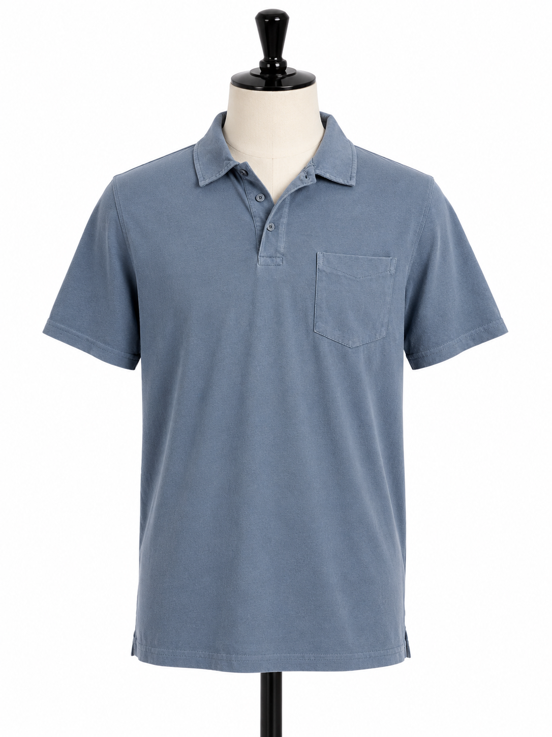Goodfellow & Co. Men's Essential Pocket Polo Shirt – Slate Blue Short Sleeve Cotton Blend