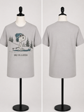 Peanuts Snoopy "Ski Ya Later" Graphic T-Shirt – Light Gray Unisex Winter Tee
