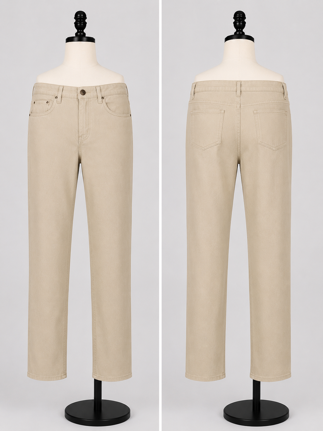 Goodfellow & Co. Men's Slim Straight Stretch Jeans – Khaki Beige Casual Denim Pants