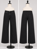 Original Use Men's Wide Leg Black Jeans – Relaxed Fit Vintage Wash Denim Pants