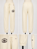 Champion Heritage Crest Fleece Jogger Sweatpants – Cream Unisex Athletic Lounge Pants
