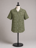 Goodfellow & Co. Men's Geometric Print Button-Up Shirt – Olive Green