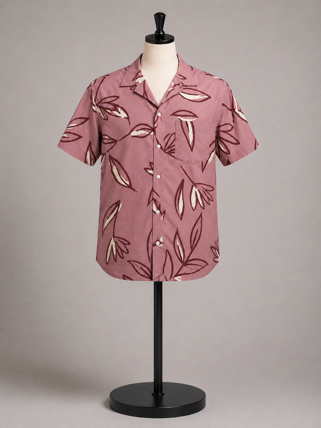 Goodfellow & Co. Men's Tropical Floral Button-Up Shirt – Dusty Rose
