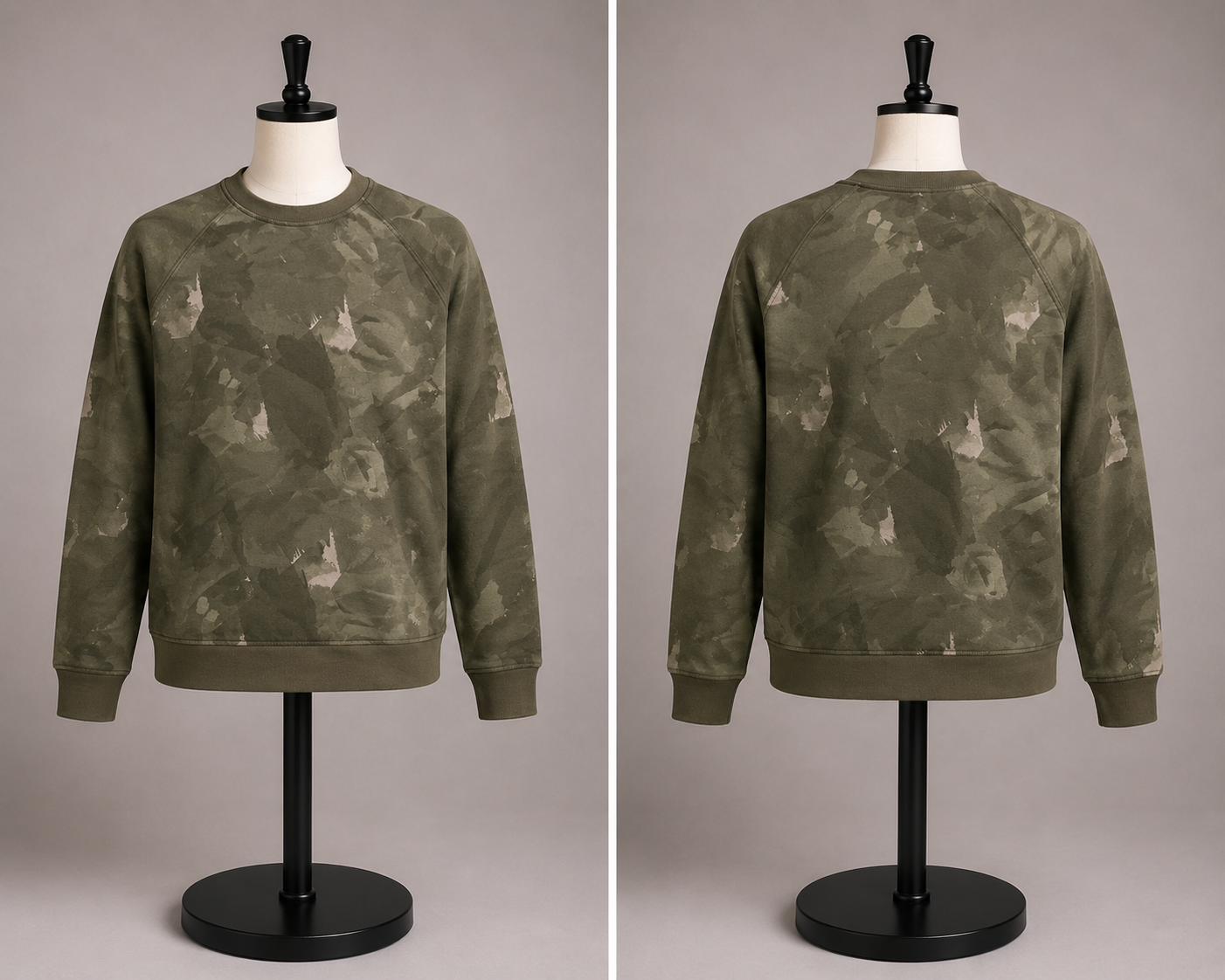 Goodfellow Olive Camo Crewneck Sweatshirt