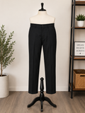 Classic Black Tailored Straight-Leg Pants