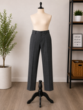 Executive Charcoal Plaid Dress Pants