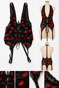 Midnight Kiss Lace Tie-Front Teddy Lingerie