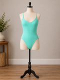 Shade & Shore Ribbed One-Piece Swimsuit – Seafoam Mint