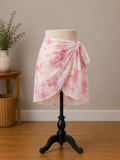 Blush Bloom Floral Beach Cover-Up Sarong