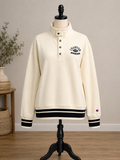 Champion Heritage Mock Neck Snap Pullover – Cream White