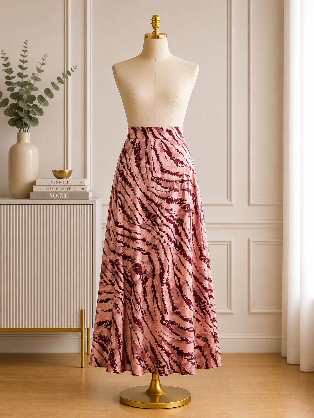 Blush Wild Satin Maxi Skirt