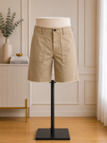 Khaki Utility Workwear Shorts