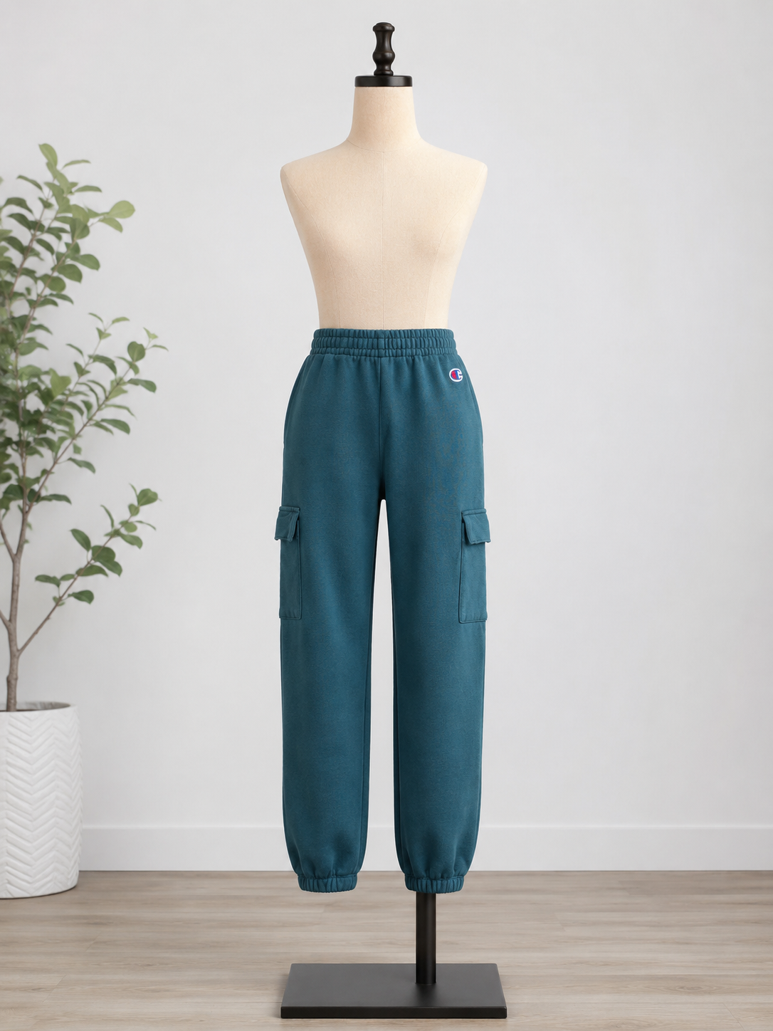 Champion Women's Teal Cargo Jogger Sweatpants