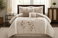 Anissa Beige 7-Piece Comforter Set – Elegant Floral Bedding Collection