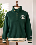 Champion Heritage Quarter-Button Mock Neck Sweatshirt – Forest Green | Unisex Pullover