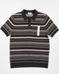 Goodfellow & Co. Fair Isle Knit Polo Sweater – Charcoal Multi | Short Sleeve Sweater Polo