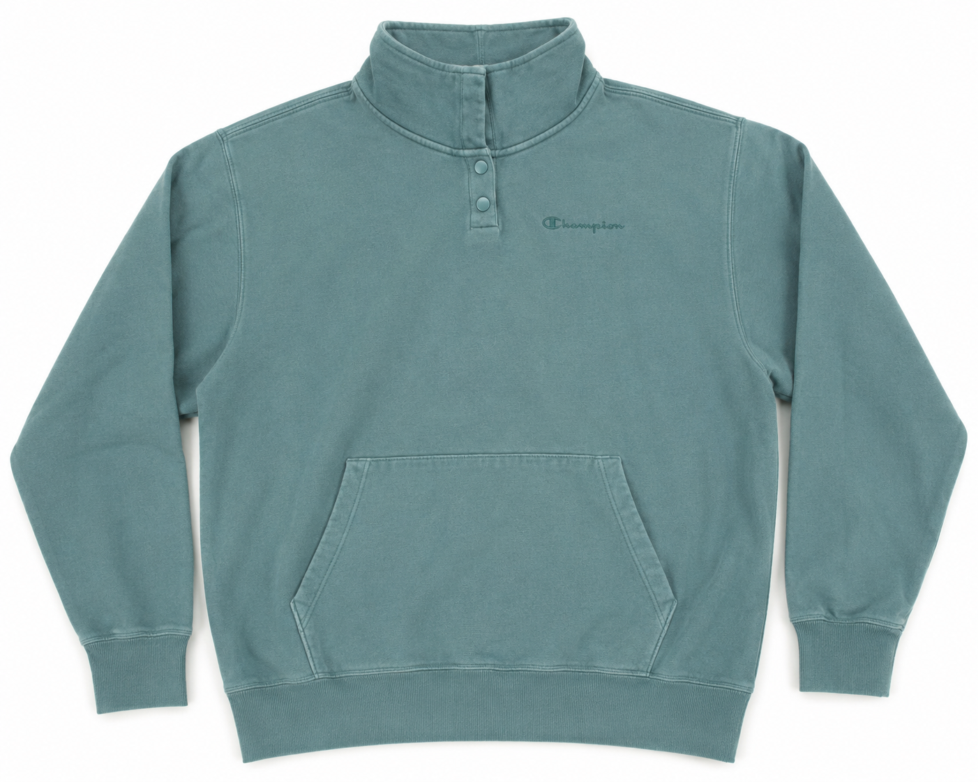 Champion Reverse Weave Snap Mock Neck Sweatshirt – Vintage Teal | Pullover Fleece