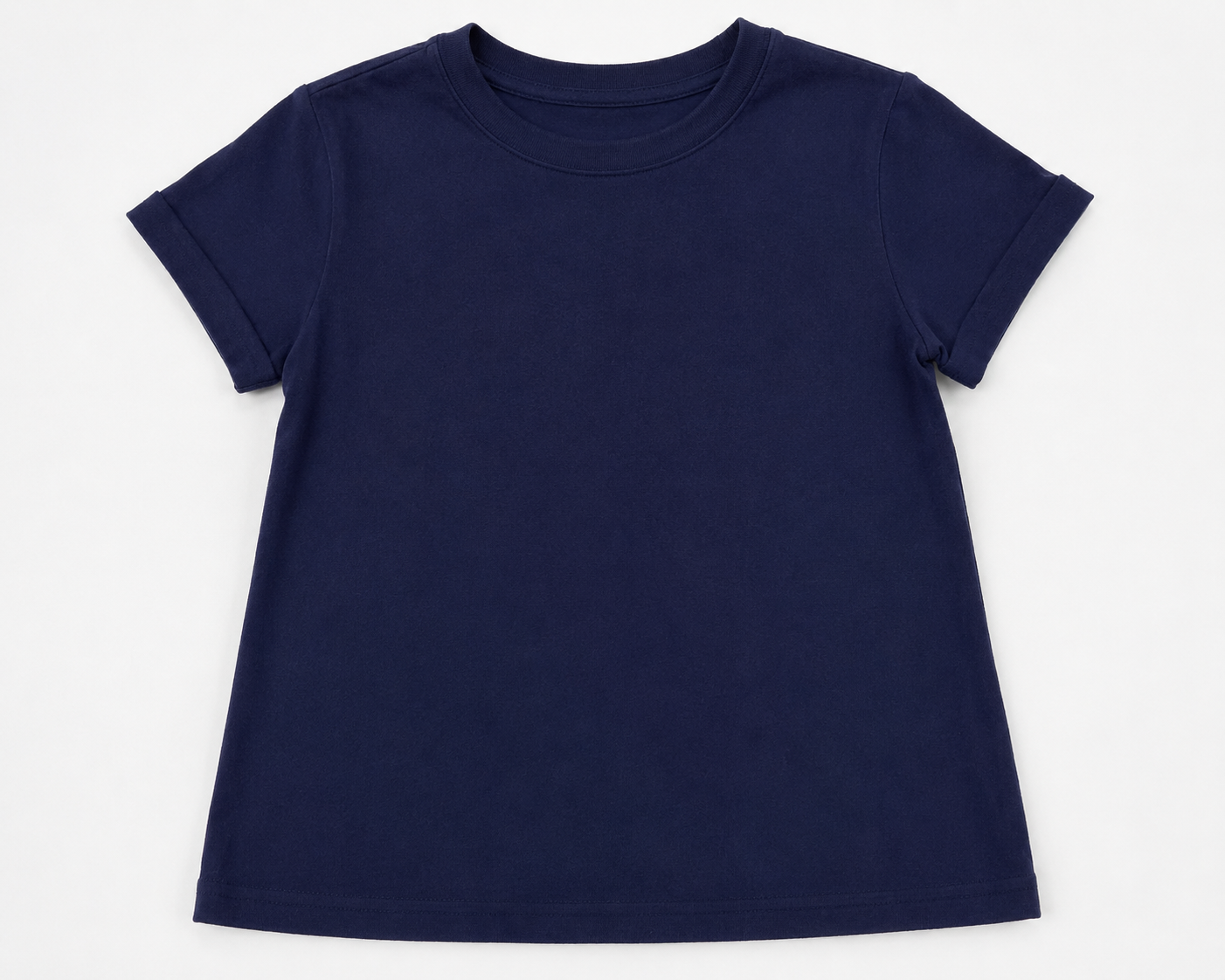 Women's Essential Navy Crew Neck Tee – Classic Everyday T-Shirt