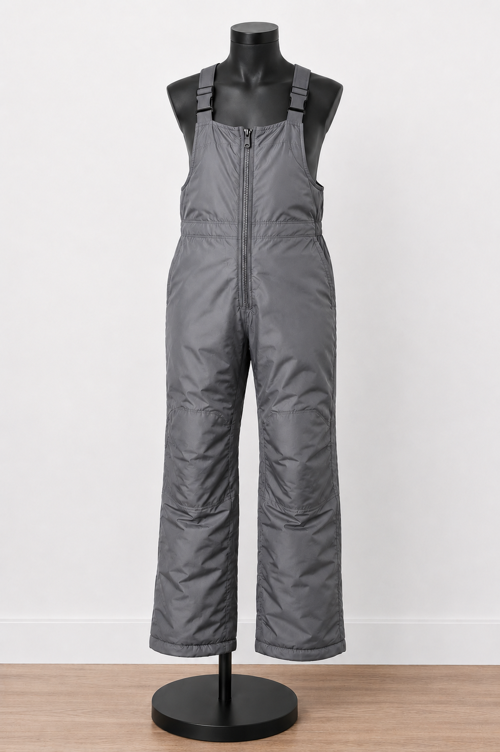 Adult Gray Insulated Snow Bib Overalls – Winter Ski & Snow Pants