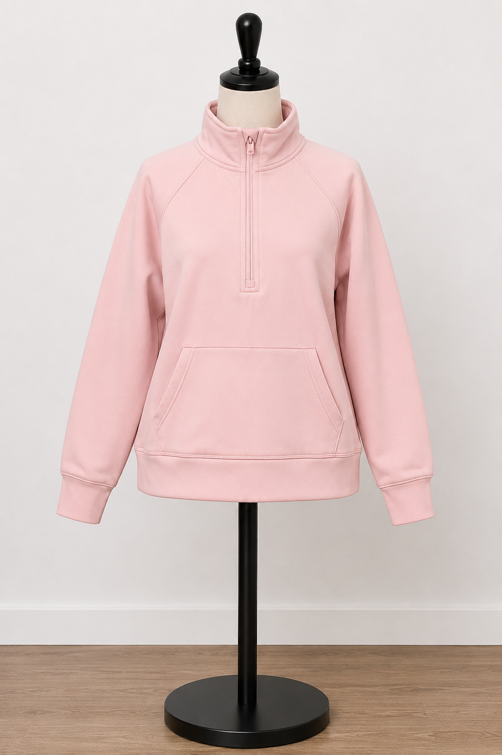Women's Blush Pink Quarter-Zip Performance Pullover