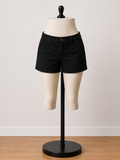 Women's Classic Black Chino Shorts