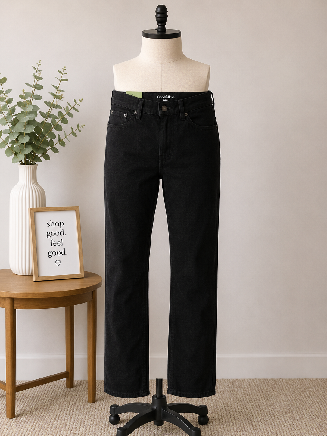 Goodfellow & Co. Men's Black Straight Leg Jeans