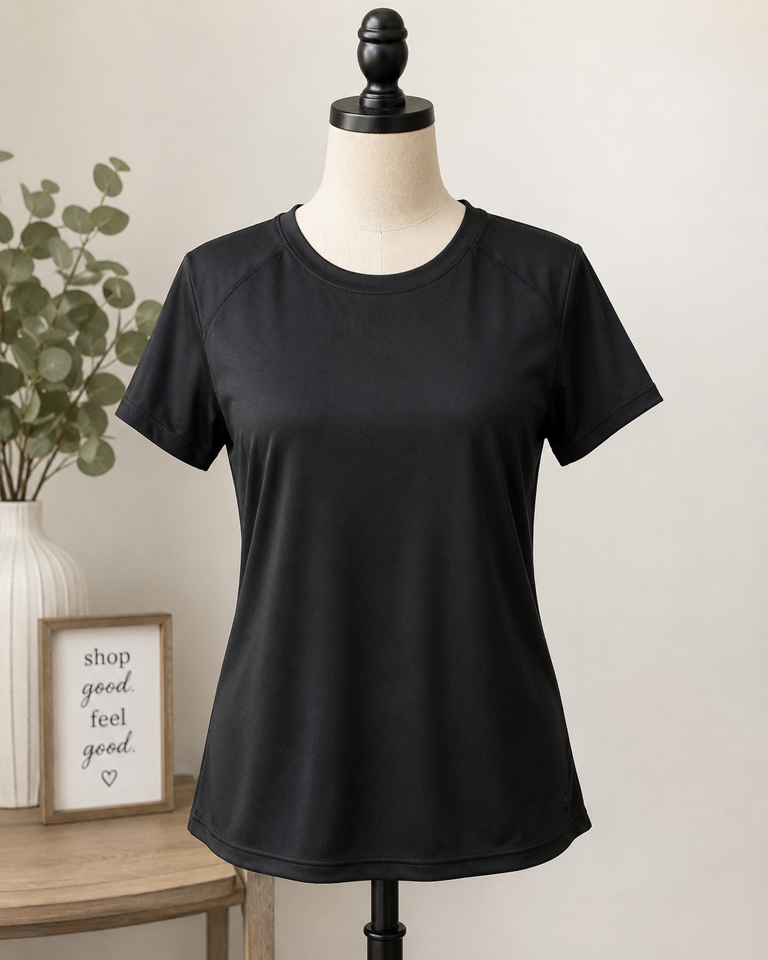 Monetta Performance Active Tee – Black