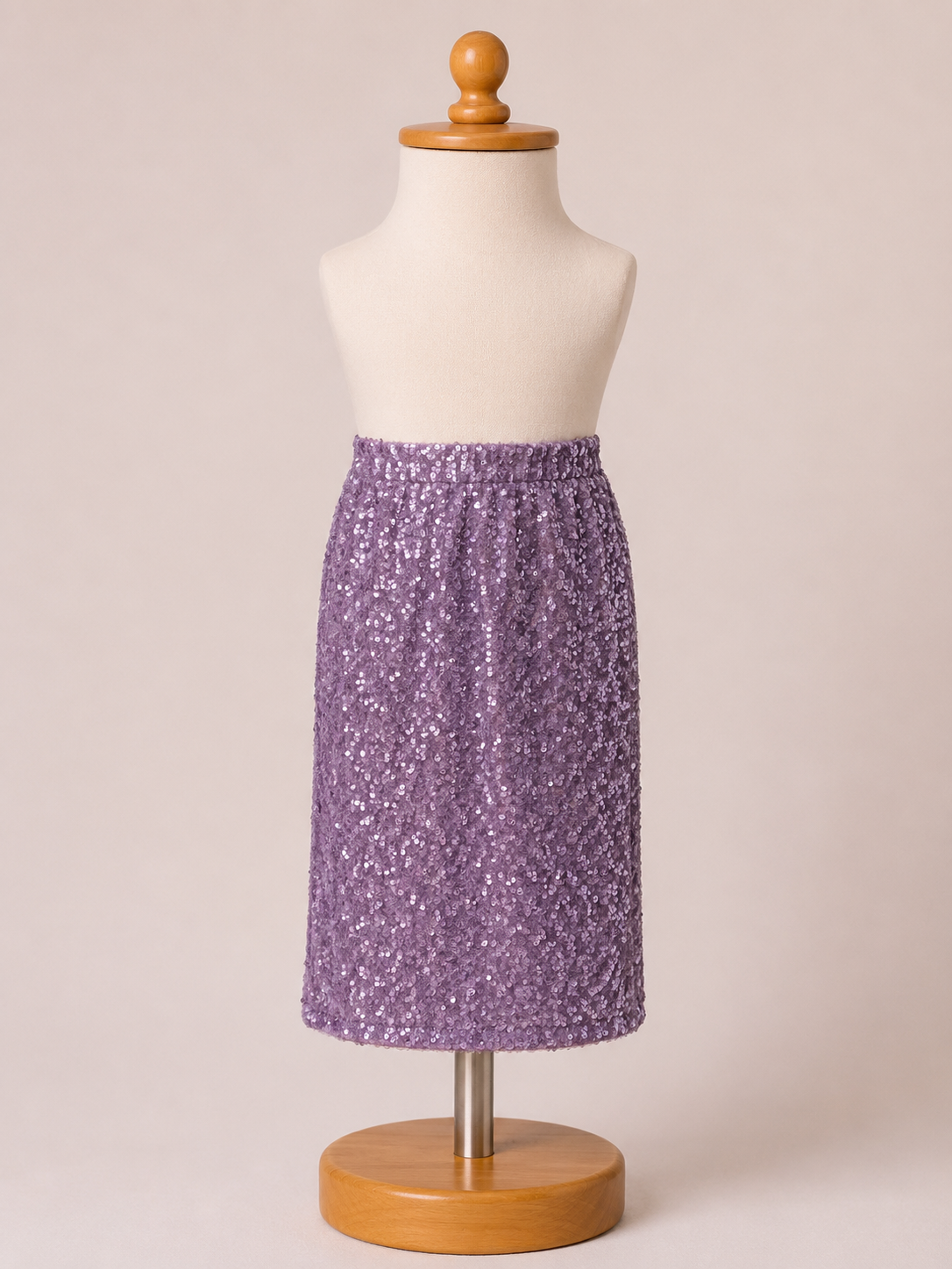 Girls Lavender Sequin Midi Skirt | Sparkle Party Pencil Skirt