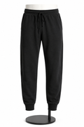 Men's Black Fleece Jogger Sweatpants with Drawstring Waist