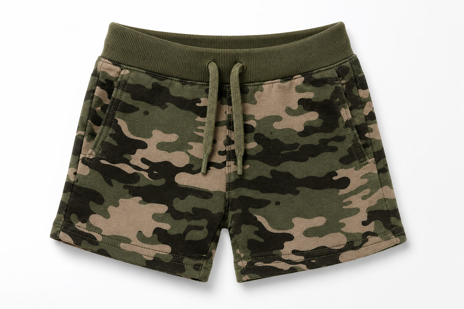 Toddler Boys' Camouflage Knit Pull-On Shorts with Drawstring