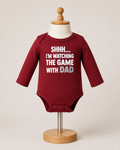 Baby Boys' "Shhh... I'm Watching the Game with Dad" Long Sleeve Bodysuit
