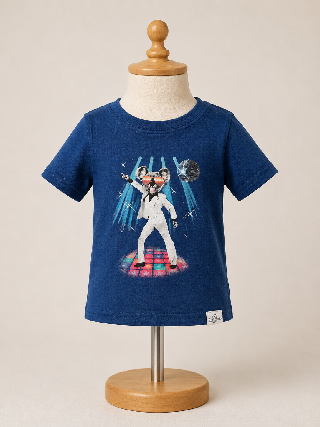 Kid Dangerous Toddler Boys' Disco Koala Graphic T-Shirt – Navy Blue