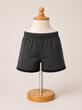 Garanimals Baby Boys' Charcoal Athletic Knit Shorts with Double Contrast Hem