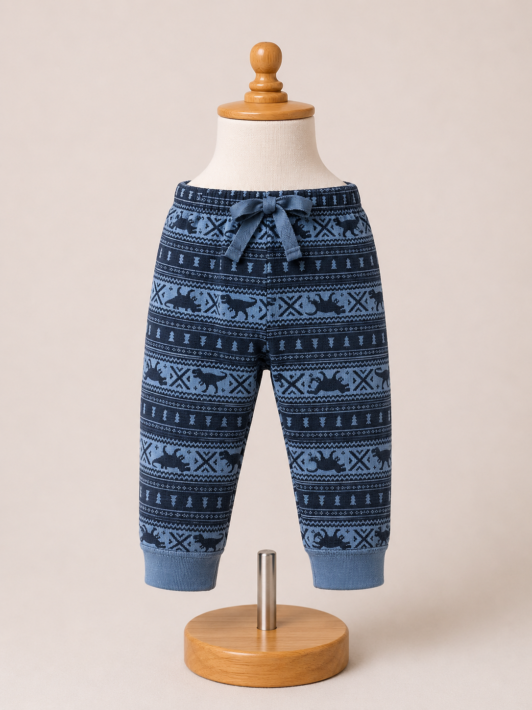 Garanimals Toddler Boys' Dinosaur Fair Isle Jogger Pants – Blue & Navy