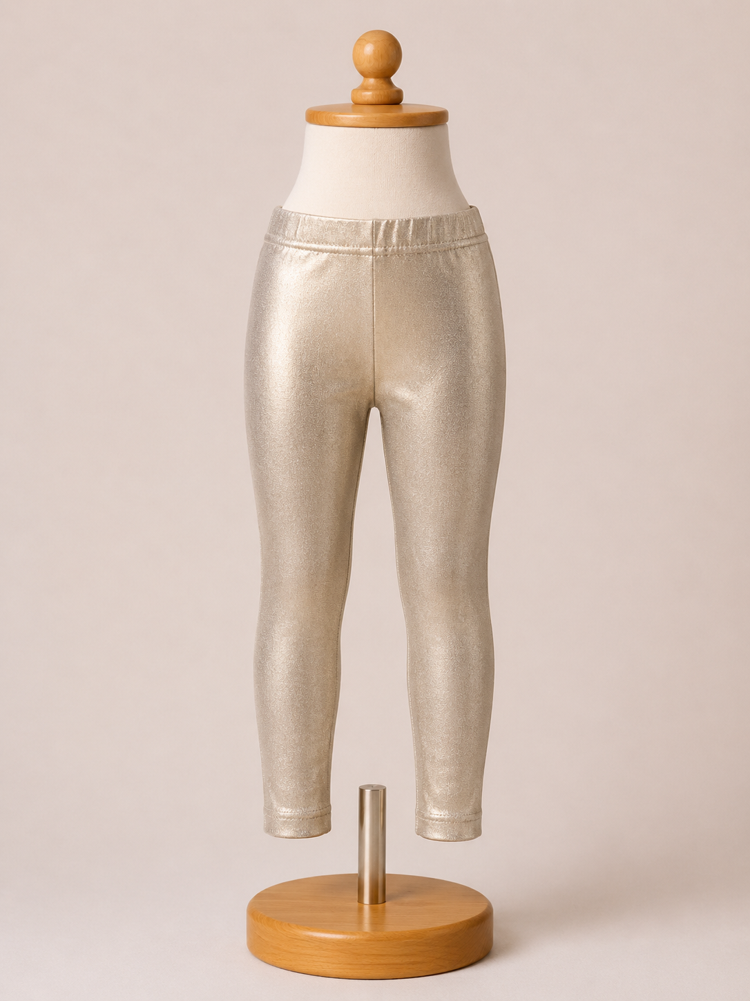 Girls' Metallic Gold Foil Leggings