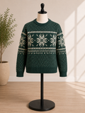 Goodfellow & Co. Men's Fair Isle Crewneck Sweater – Forest Green