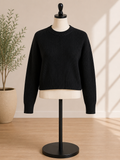 A New Day® Women's Ribbed Crewneck Sweater – Black