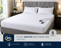 Serta Plush Heated Mattress Pad | Electric Mattress Pad with Dual Controllers