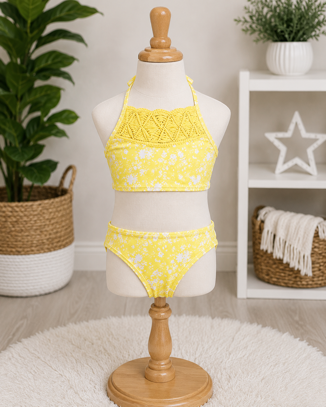 Sunshine Bloom Girls Two-Piece Swimsuit