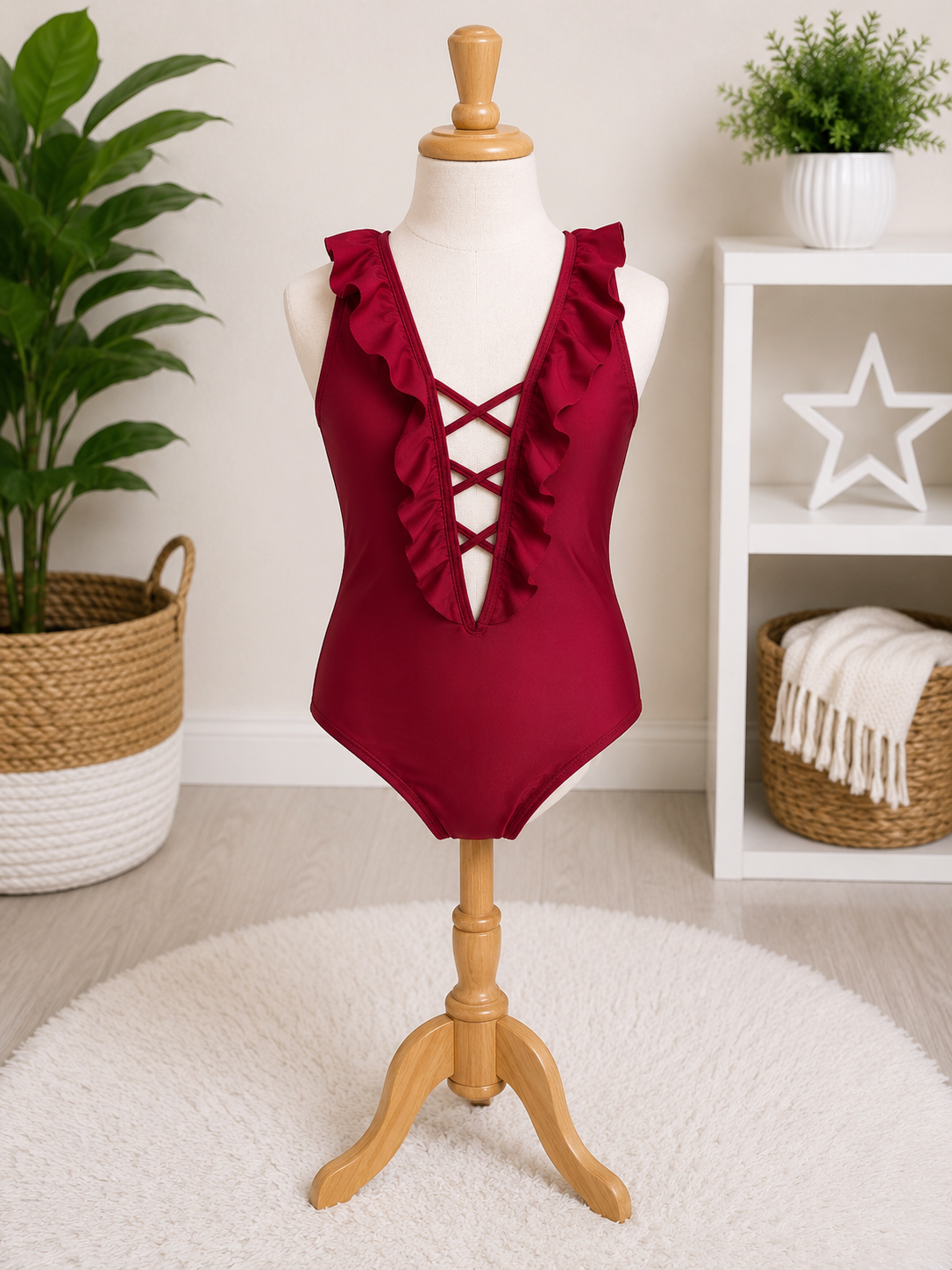 Ruby Ruffle One-Piece Swimsuit