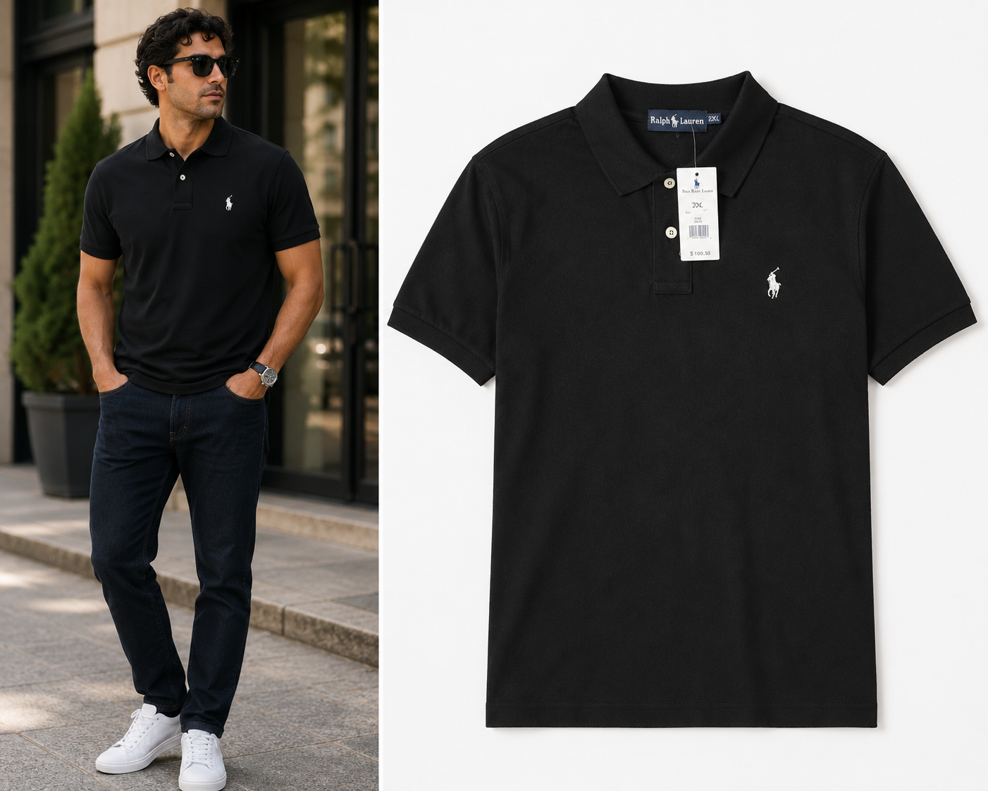 Men's Classic Black Polo Shirt