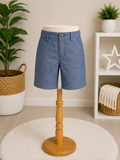 Boys Lightweight Chambray Dress Shorts