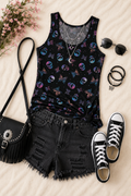 Midnight Flutter Graphic Tank