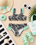 Zebra Breeze Ruffle Bikini