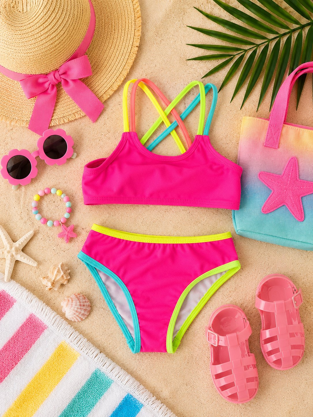 Neon Splash Bikini Set