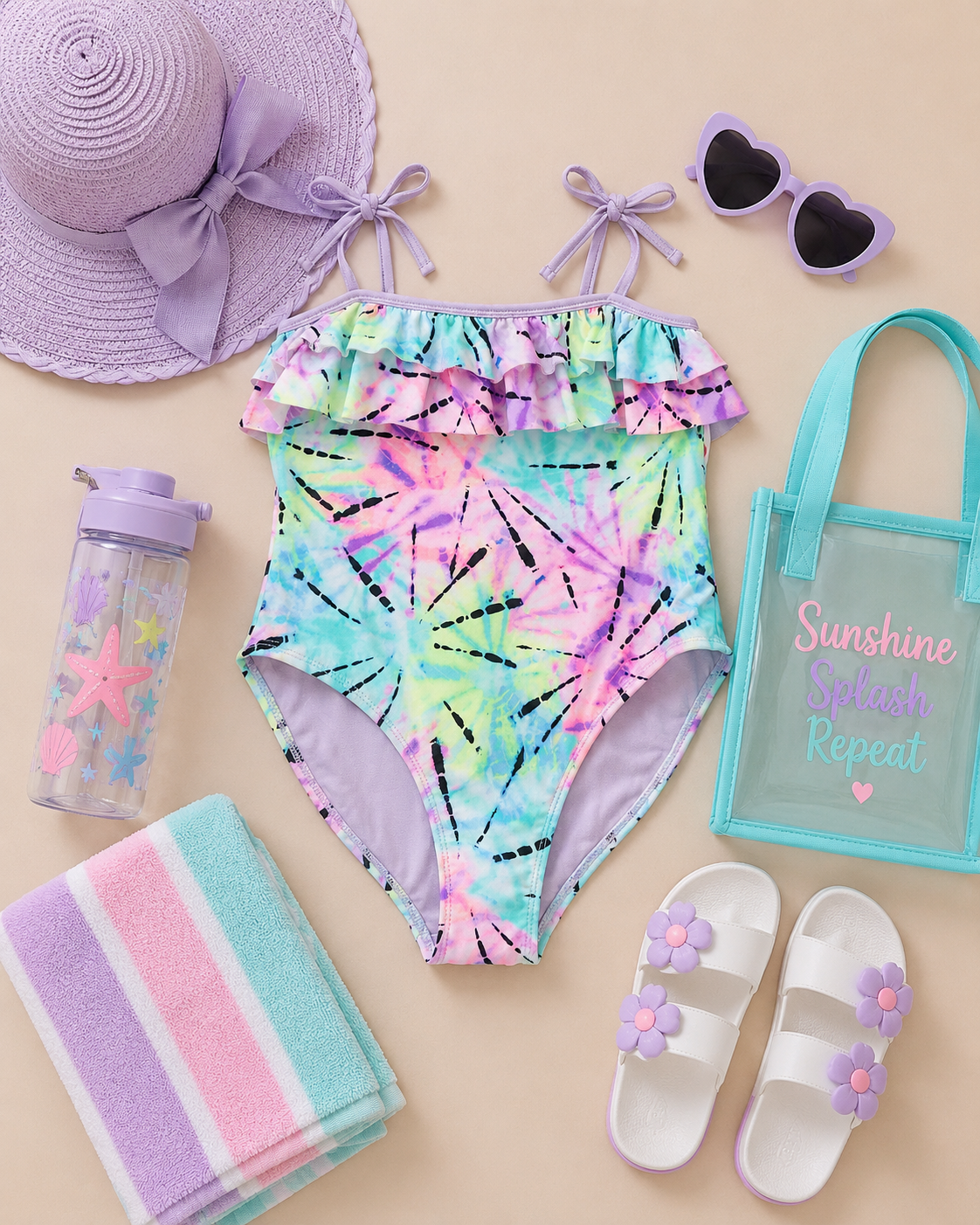 Cotton Candy Splash One-Piece