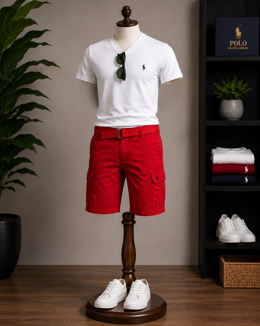 Polo Ralph Lauren Crimson Cargo Shorts