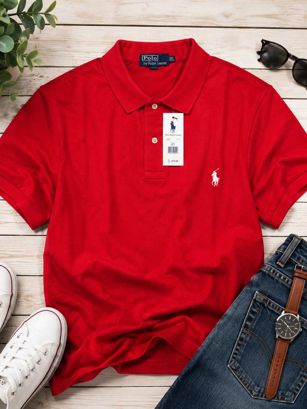 Polo Ralph Lauren Men's Classic Red Polo Shirt